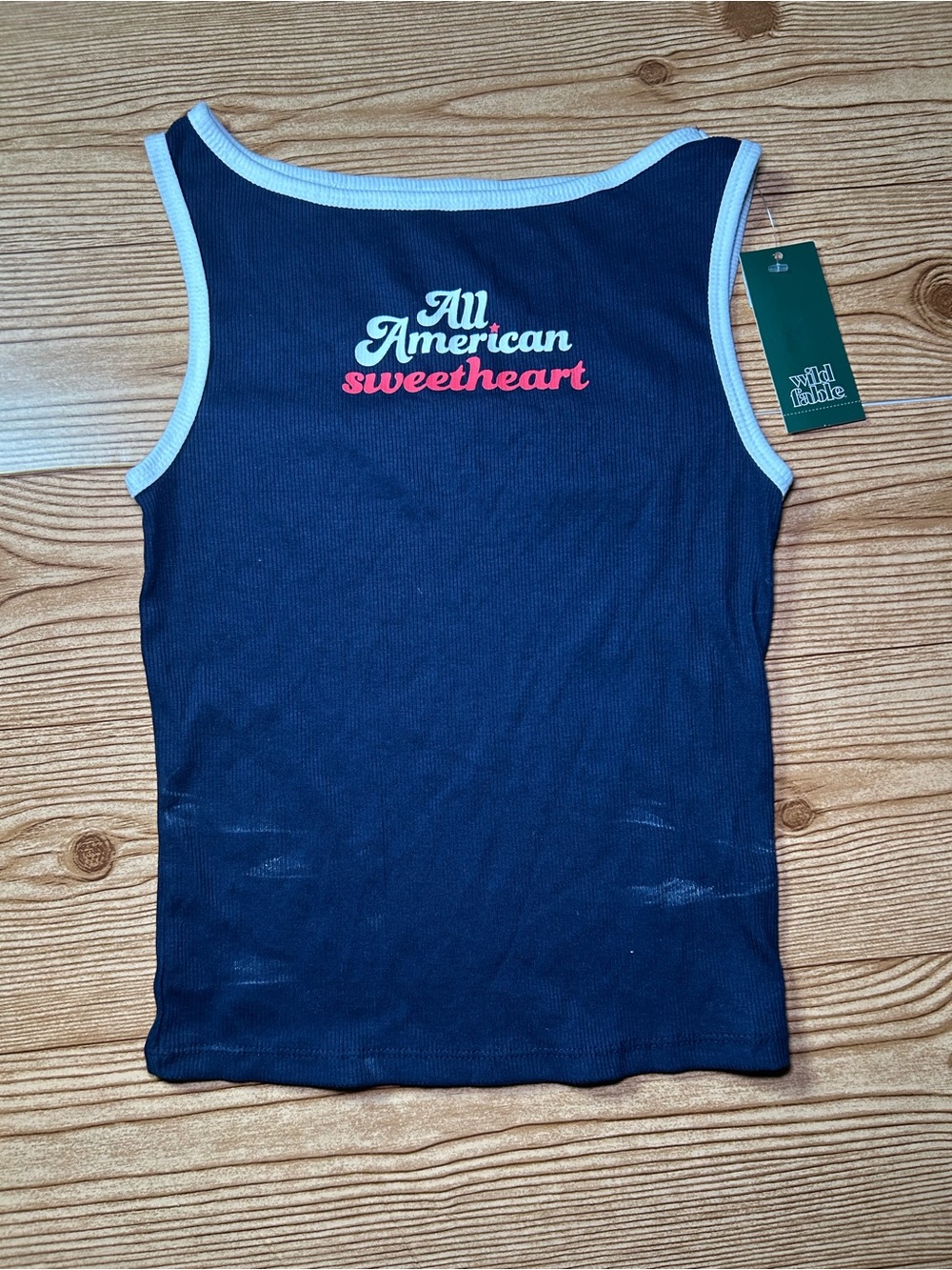 Wild Fable Women's All American Sweetheart Graphic Tank Top Blue Size XS